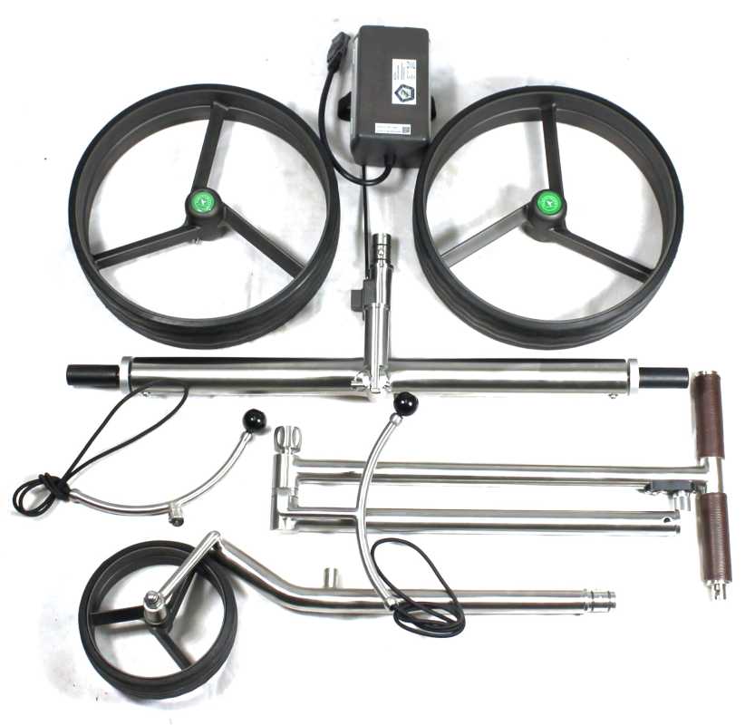 Kingfisher® K2, Golftrolley elektrisch und schnell-klappbar, Bedienung durch Drehregler, 42mm High-Tech-Antriebe "Made in Germany", Bergabfahrbremse